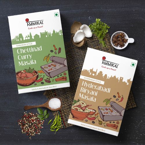 Curry masala box packaging