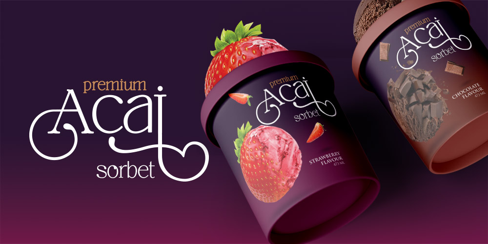 Sorbet food packaging design