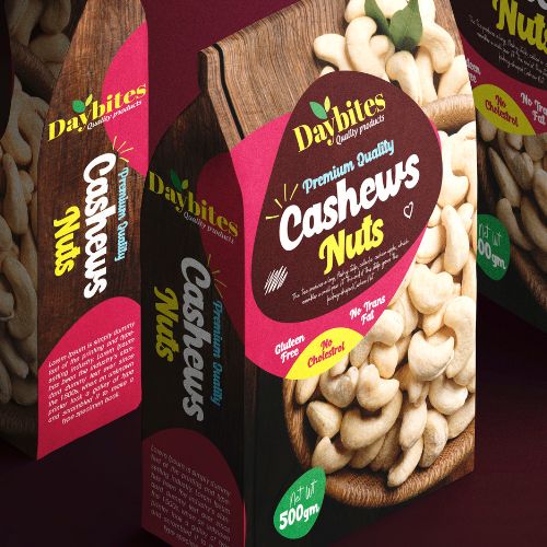 creative cashew nut packaging design