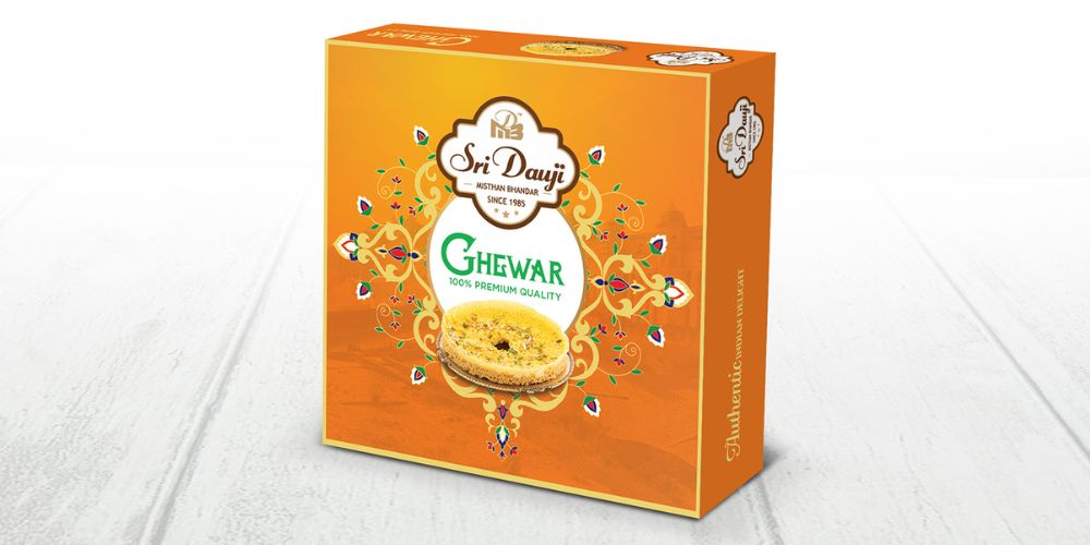 Ghewar box packaging