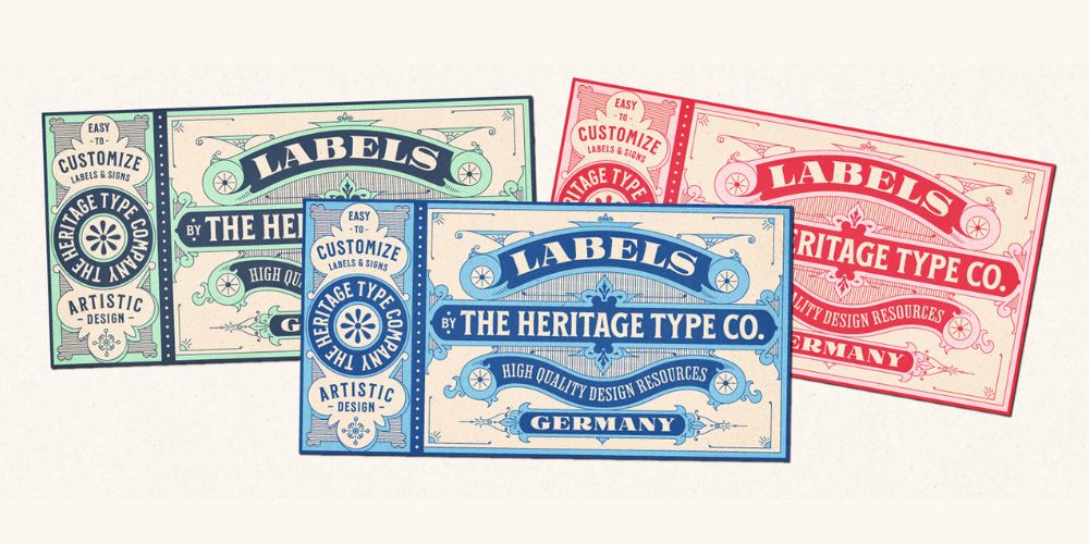 retro sweet box packaging design