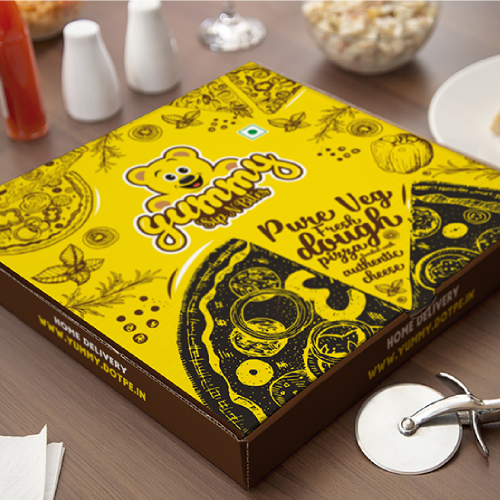 Pizza box packaging design