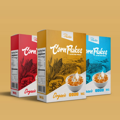 corn flakes packaging design 