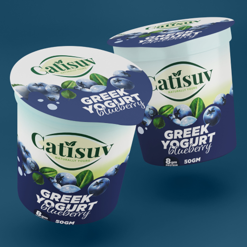 green yogurt packaging design